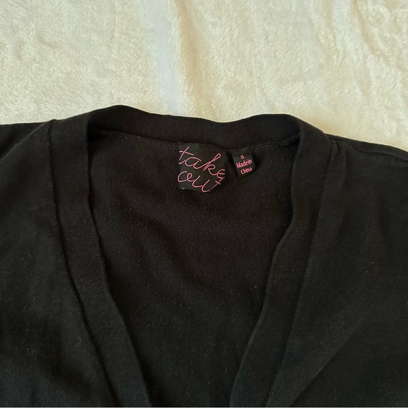 Y2K Black Quarter Sleeve Cardigan - Picture 3 of 4